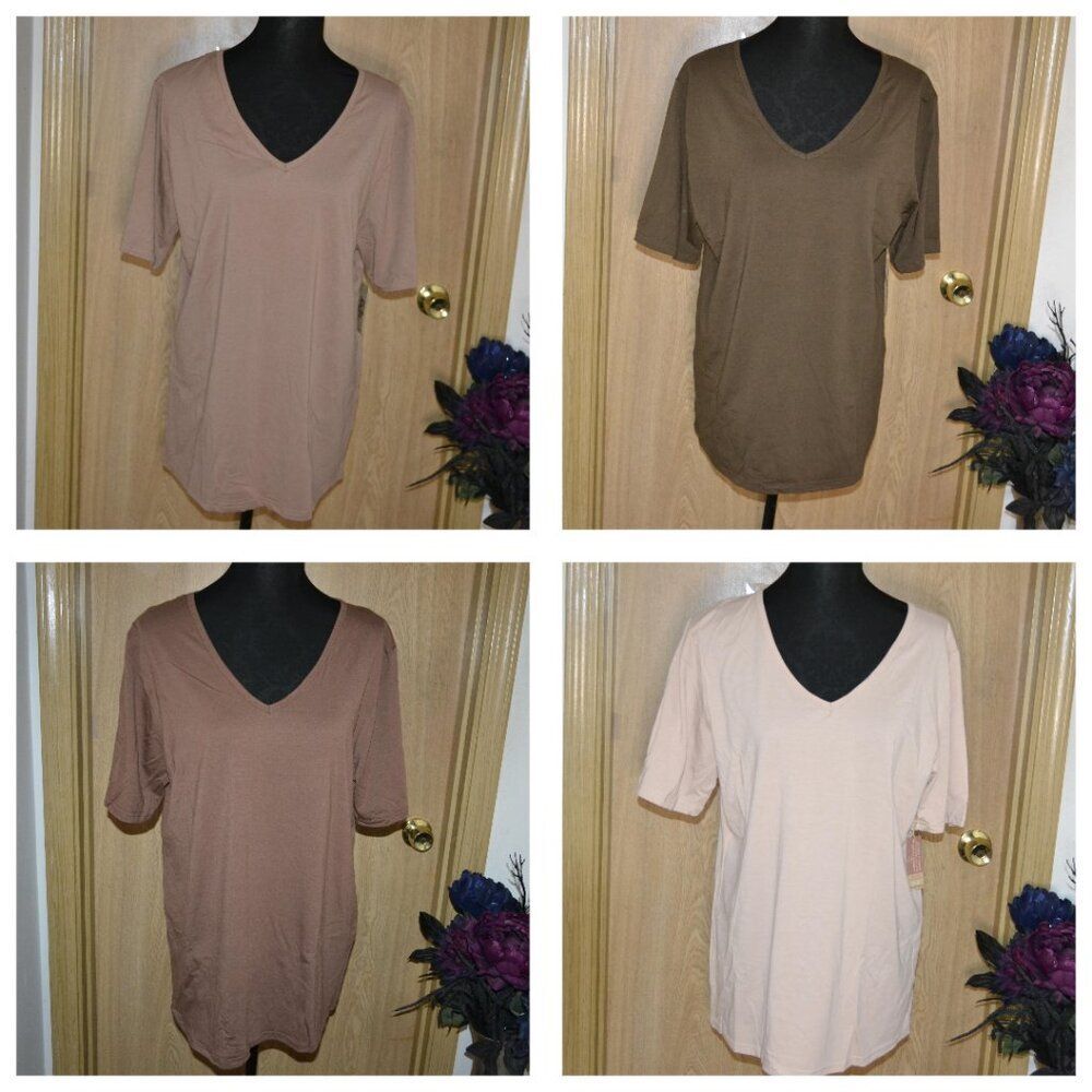 NWT Kalon 4 Piece Closet Essential Basic Everyday T-shirt Base Layer Bundle